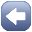 Leftwards Black Arrow on WhatsApp