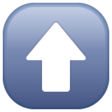Upwards Black Arrow on WhatsApp