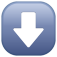 Downwards Black Arrow on WhatsApp