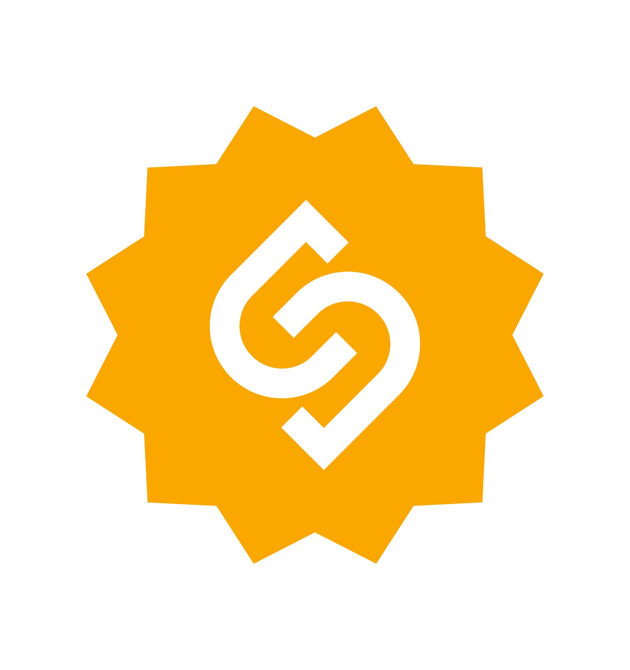 Wit cirkel logo op zwart