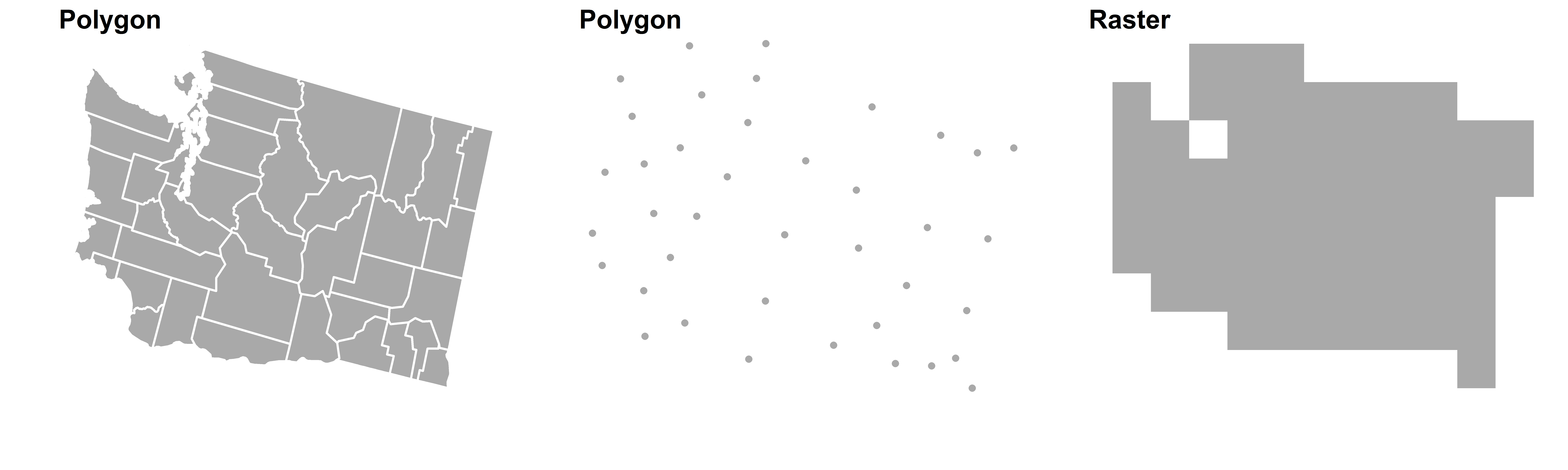 Mapping Point, Polygon, and Raster Data