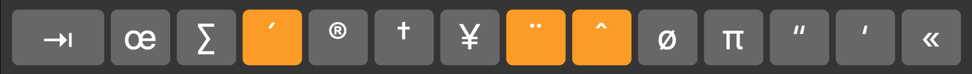 Tab key row with Option