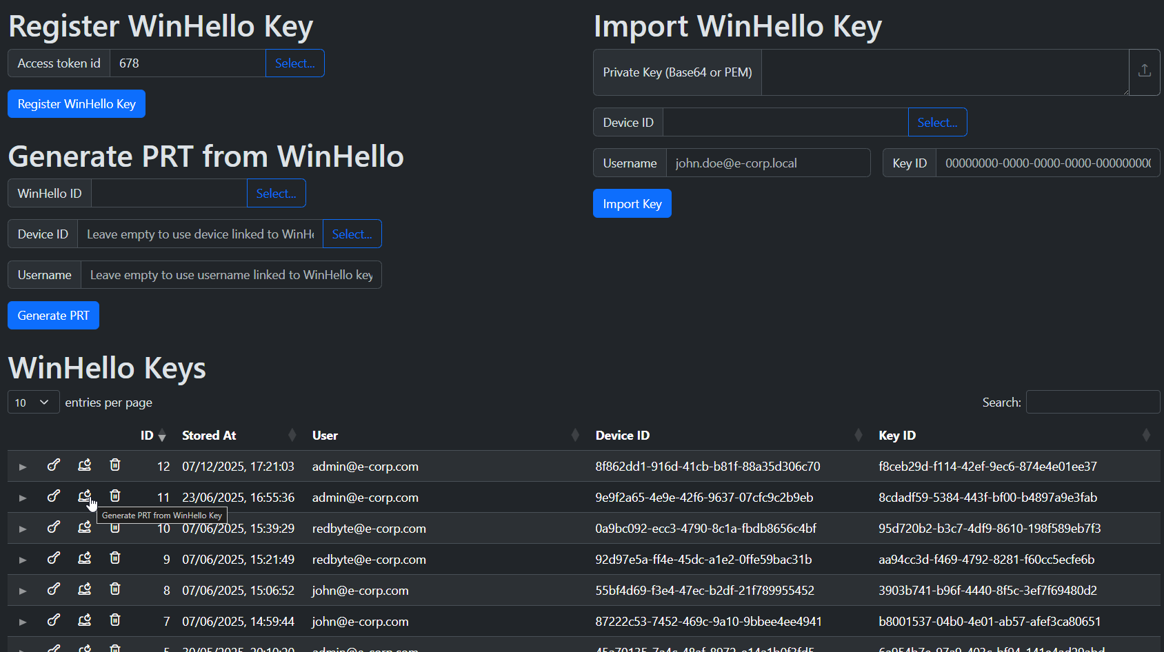Winhello Keys