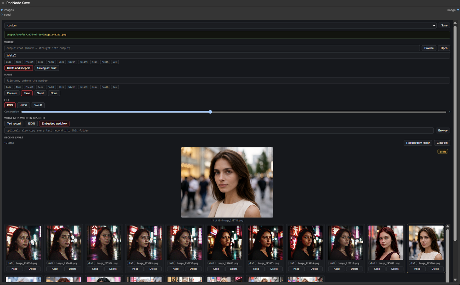 The save browser, filing drafts and keepers
