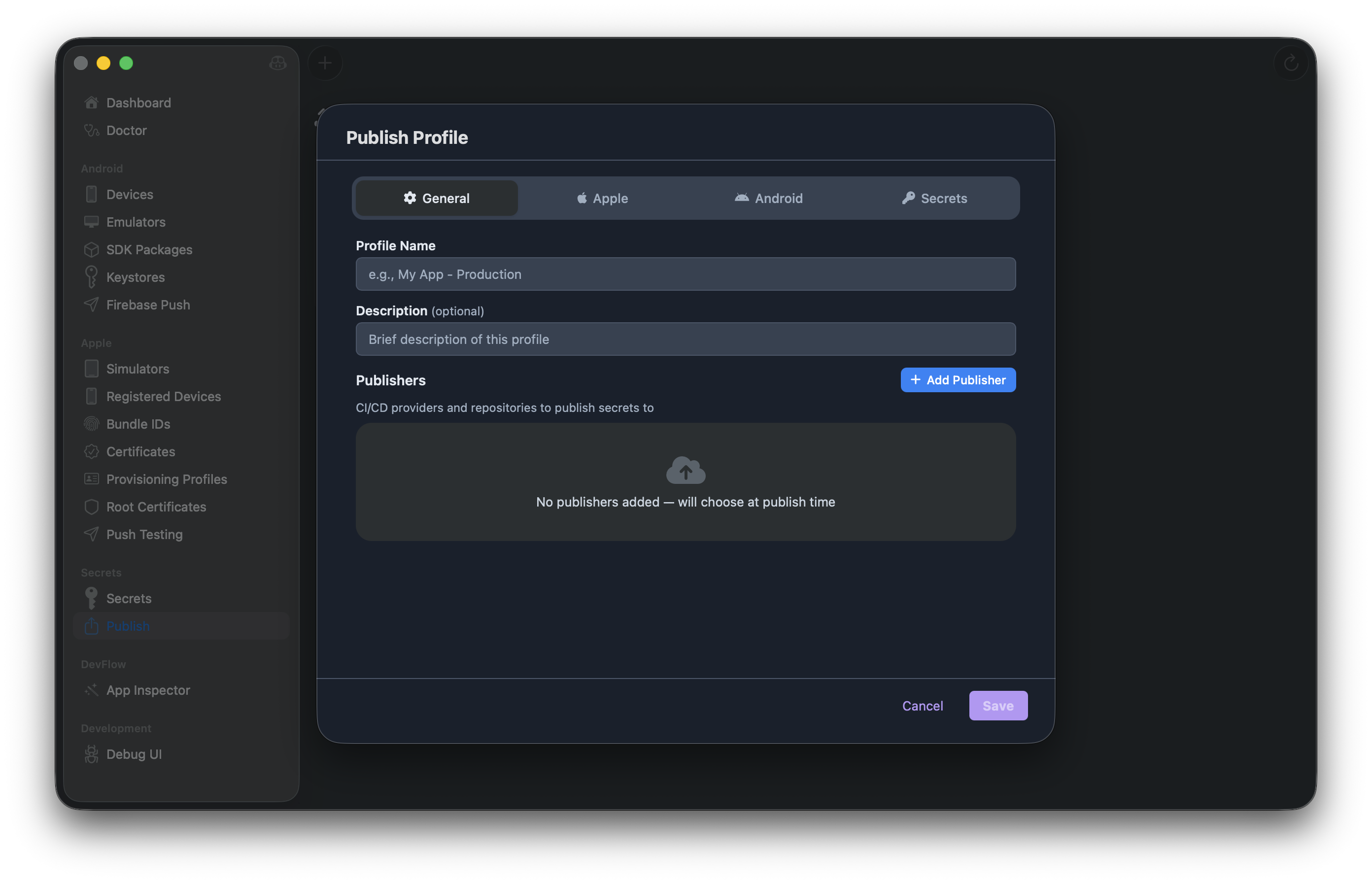 Create Profile