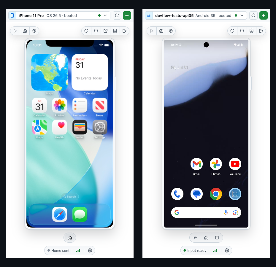 Mobile Canvas preview