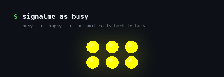 The busy status, the happy signal, and the automatic return to busy