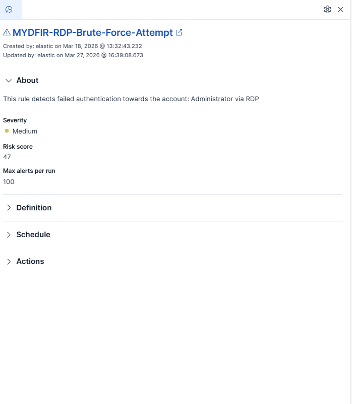 RDP 暴力破解规则配置