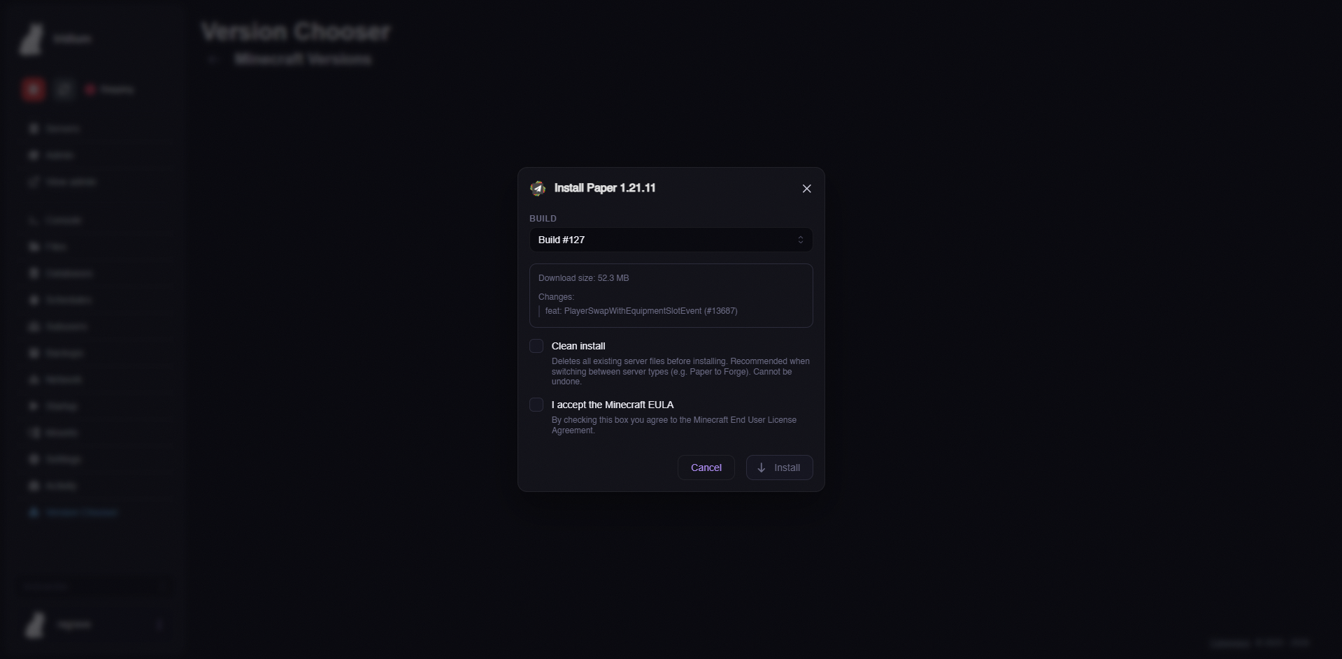 Install Modal