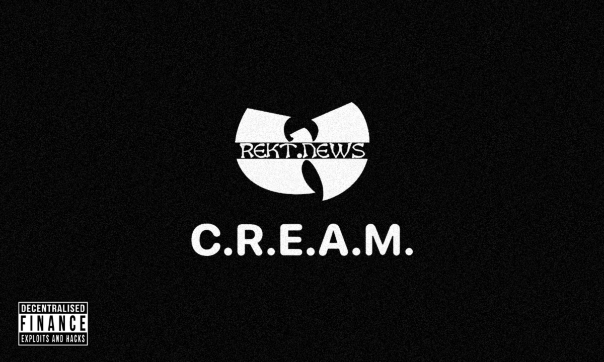 Rekt - CREAM FINANCE - 翻车