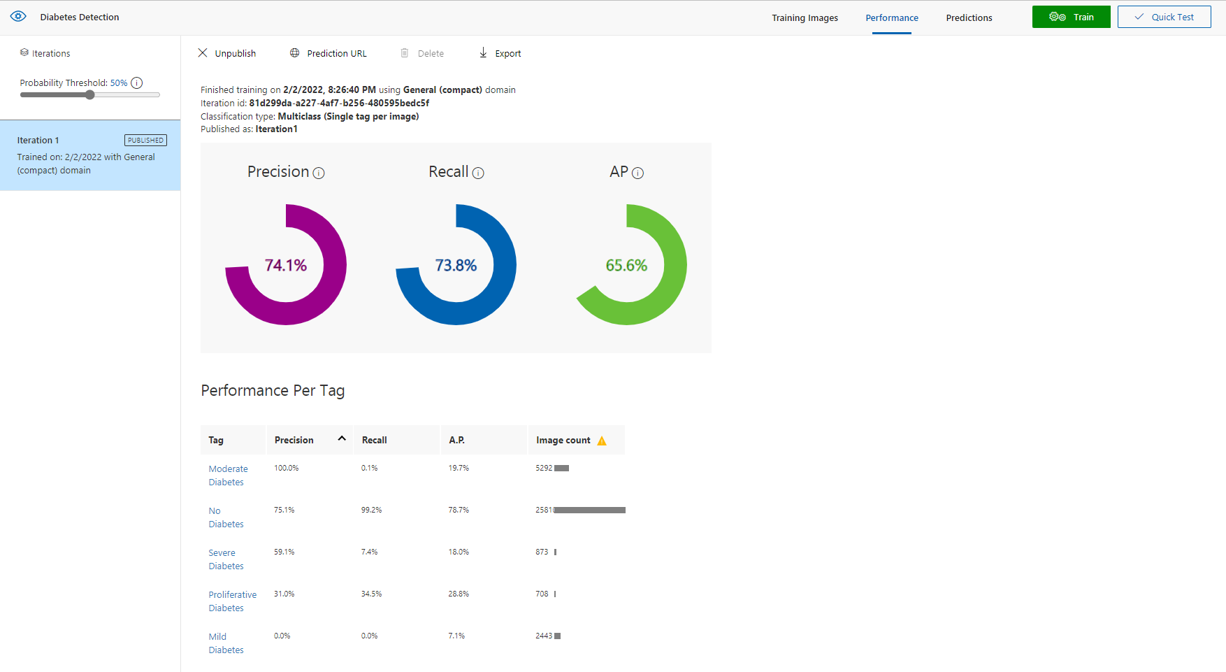 Performance of Trained Model