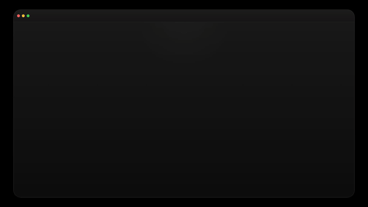 ccm in action in a terminal view