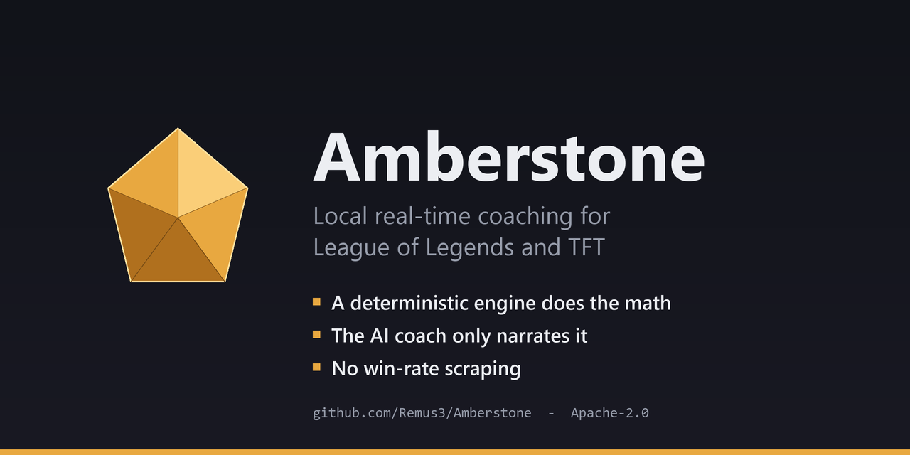 Amberstone - local real-time coaching for League of Legends and TFT