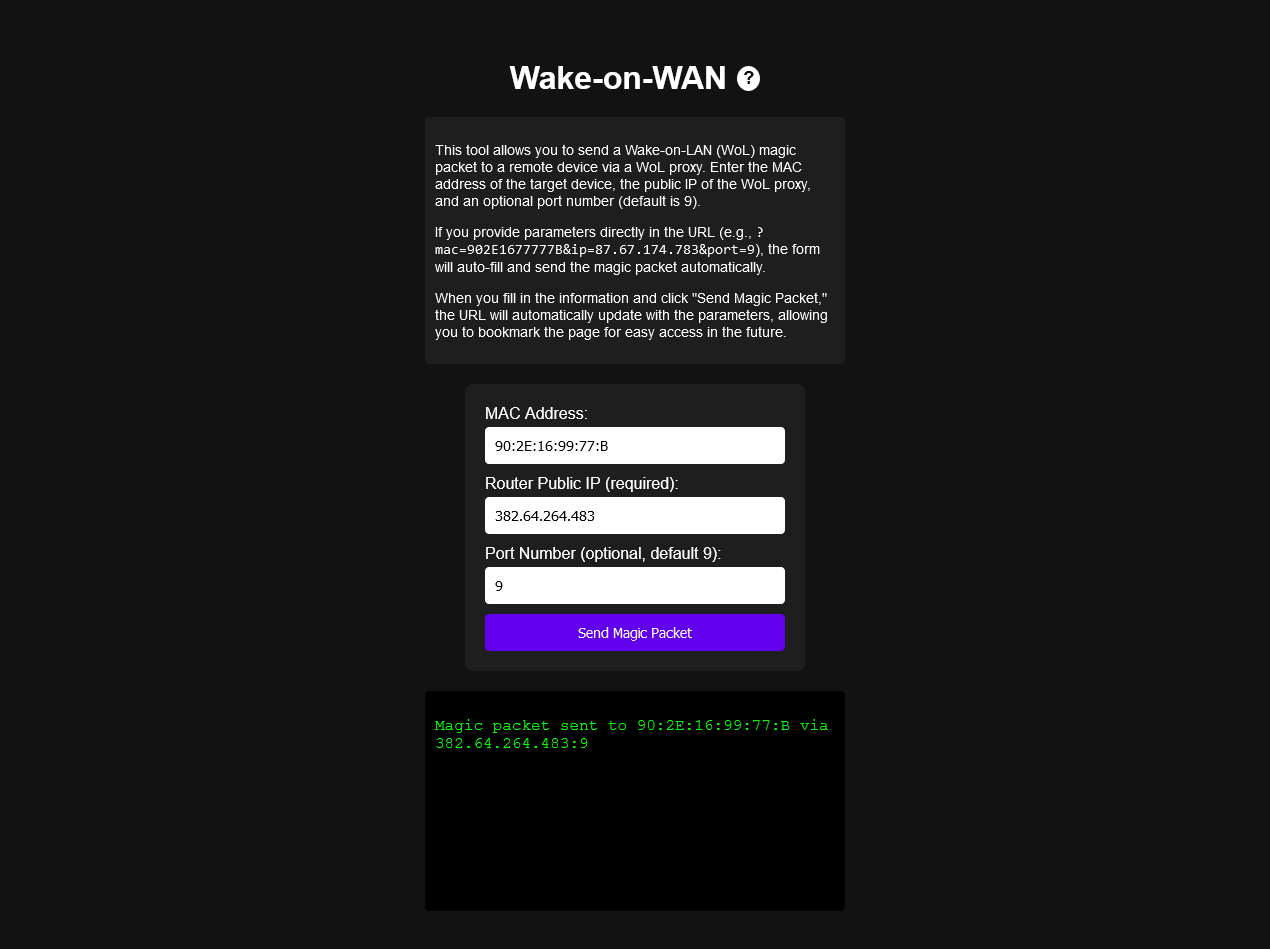 WoLi-WebGUI image 1
