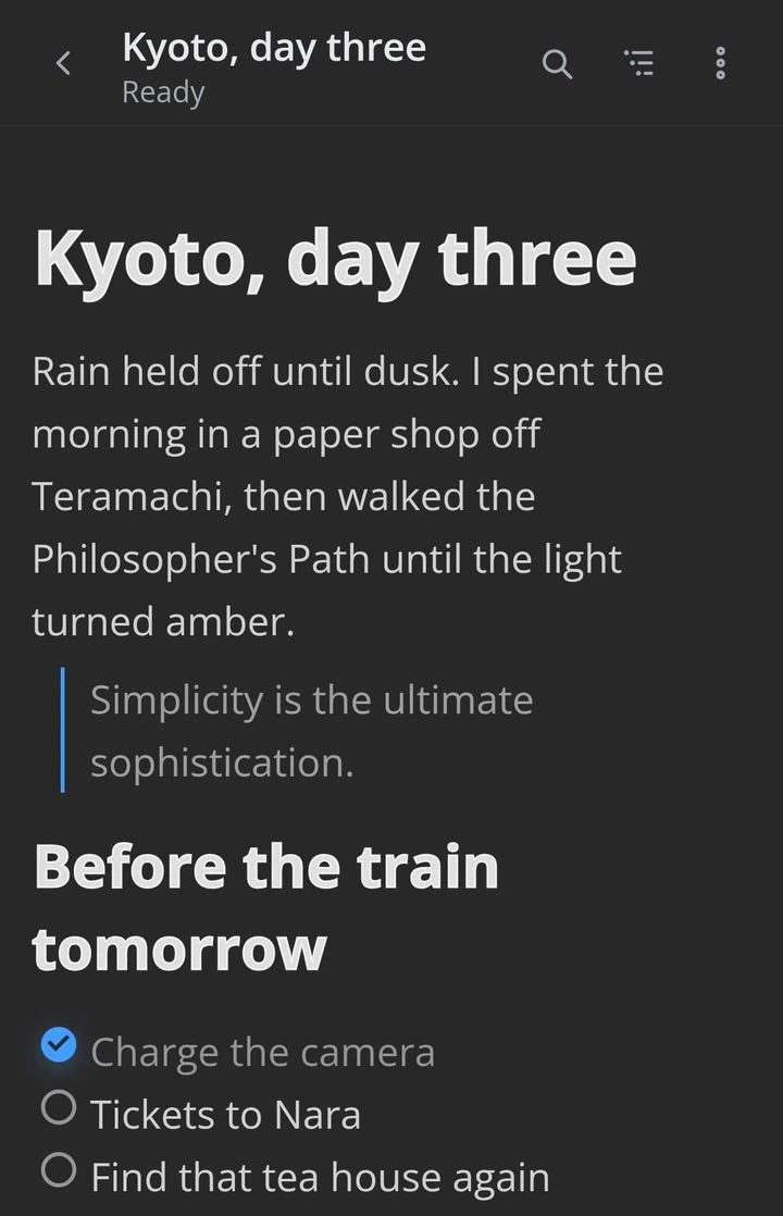 The same document in a dark theme