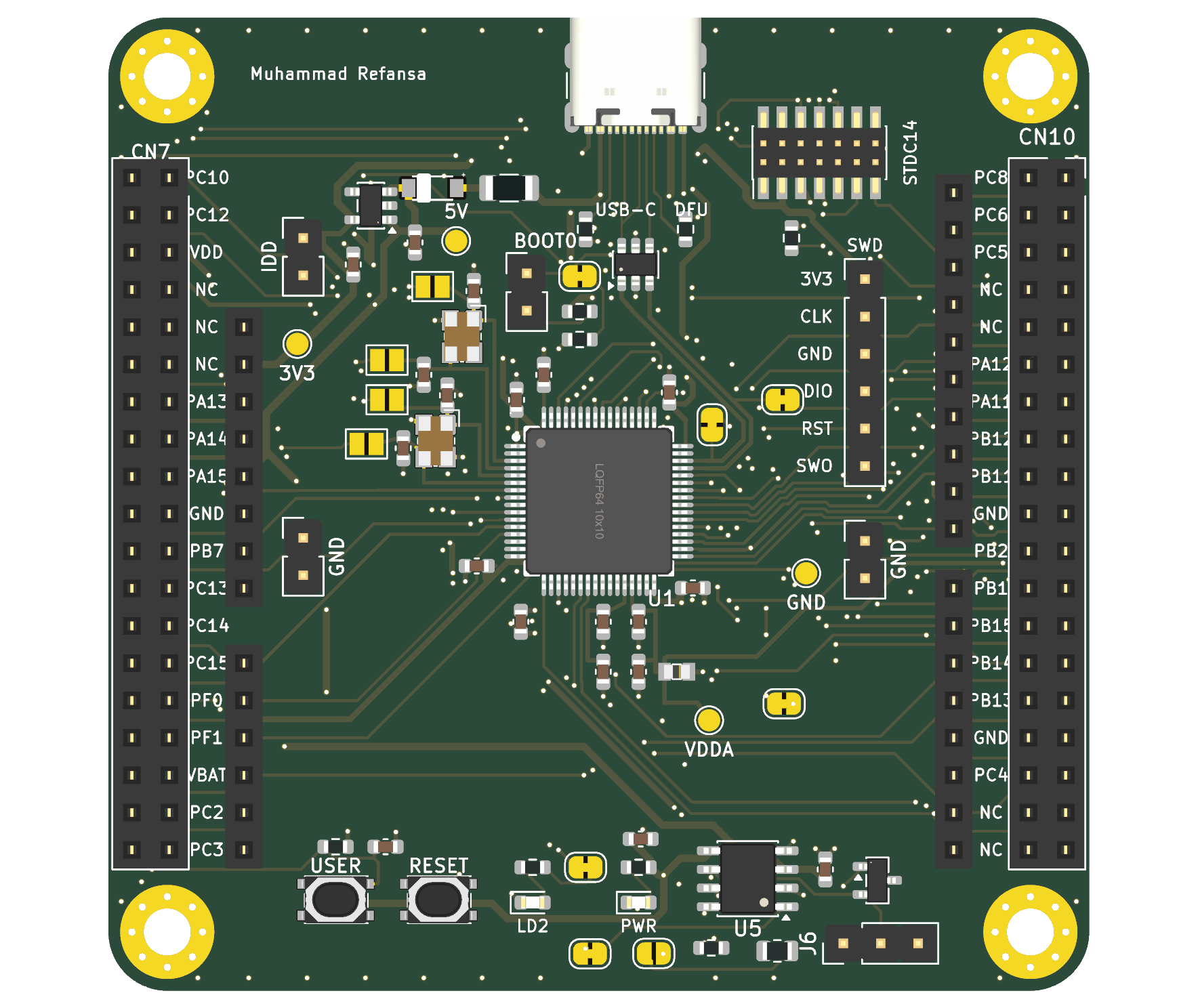 Stm32g474-dev board, from the project README