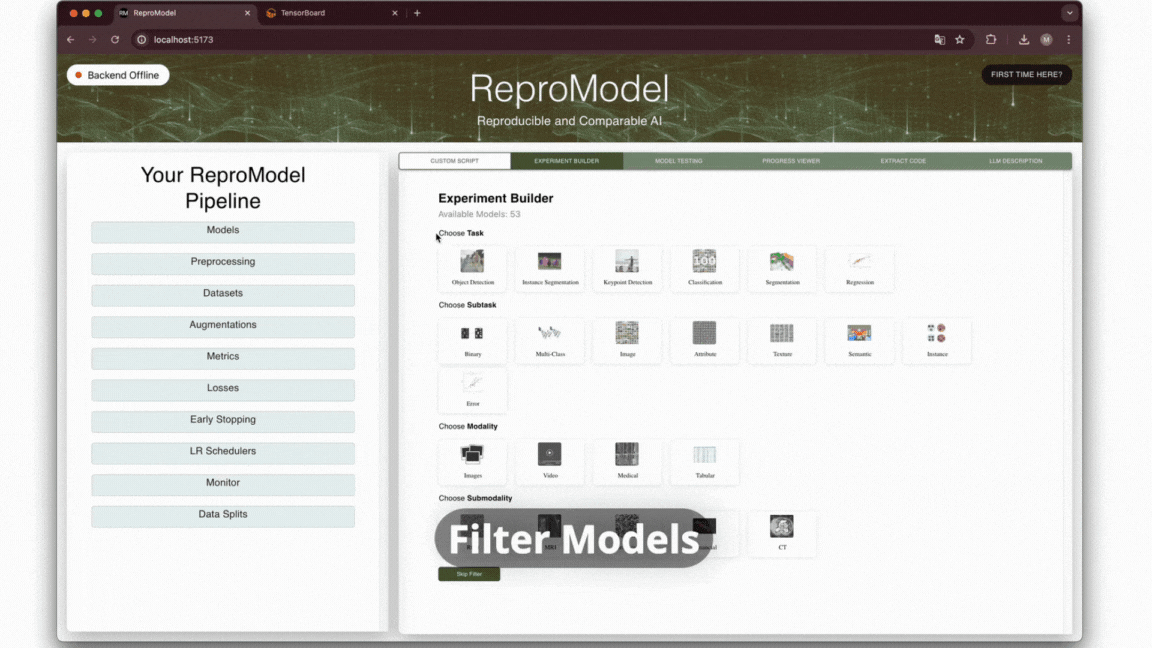 ReproModel - Model Comparison Tool for AI Researchers