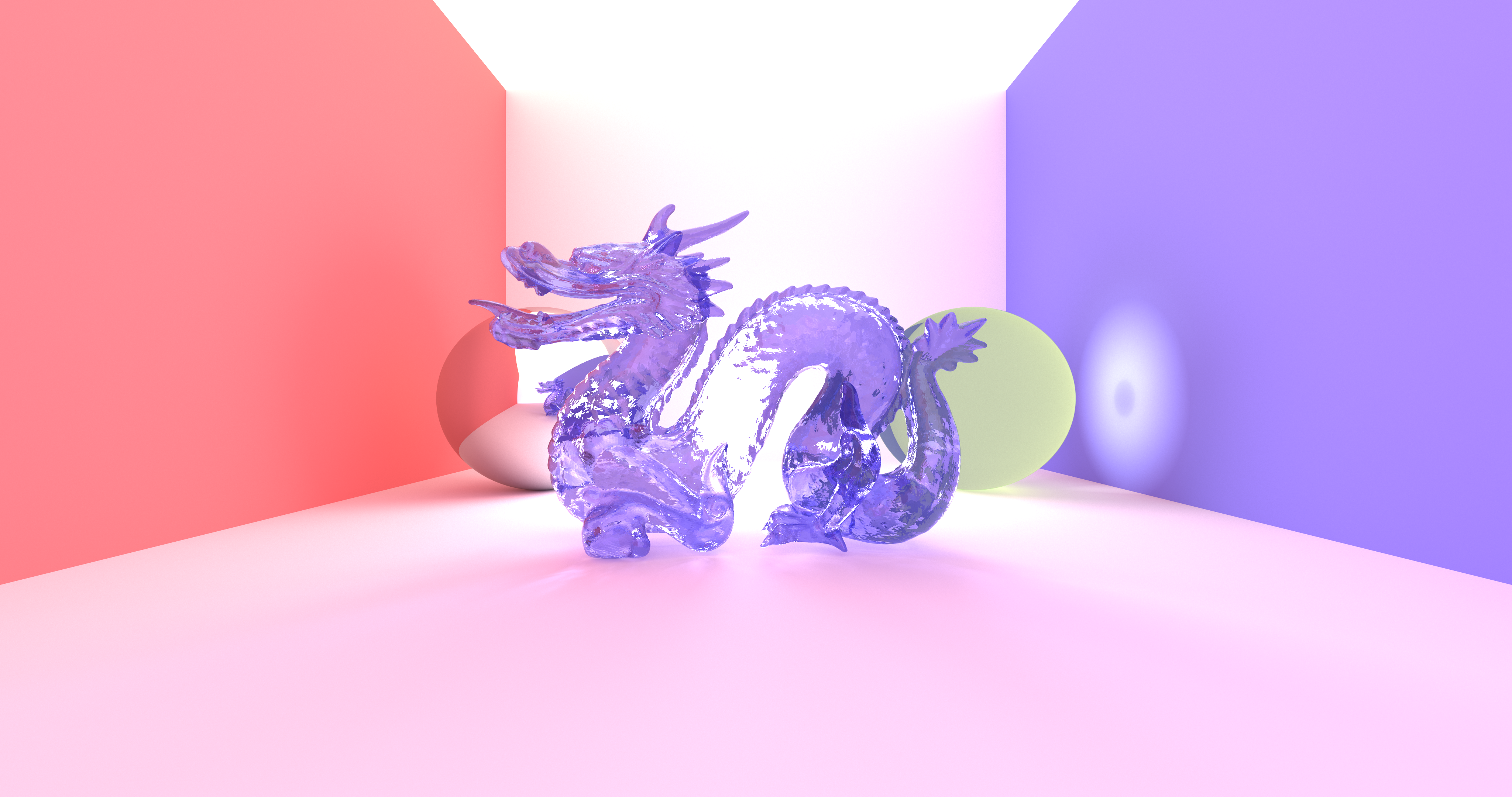 glass dragon, rendered with kd-tree