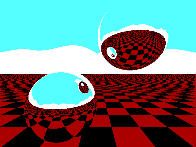 Screenshot of multiple objects raytracer