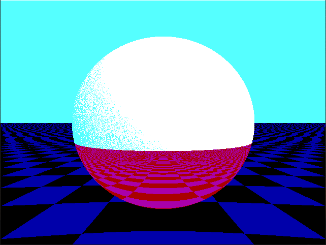 Screenshot of graphics mode raytracer
