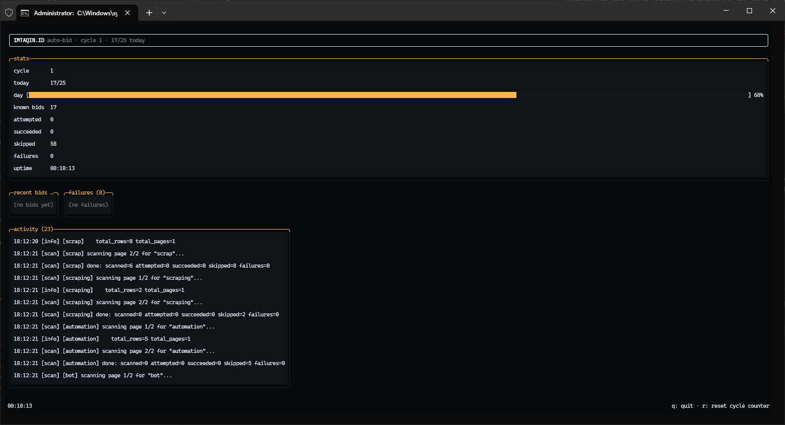 Auto-Bid Bot for Projects.co.id
