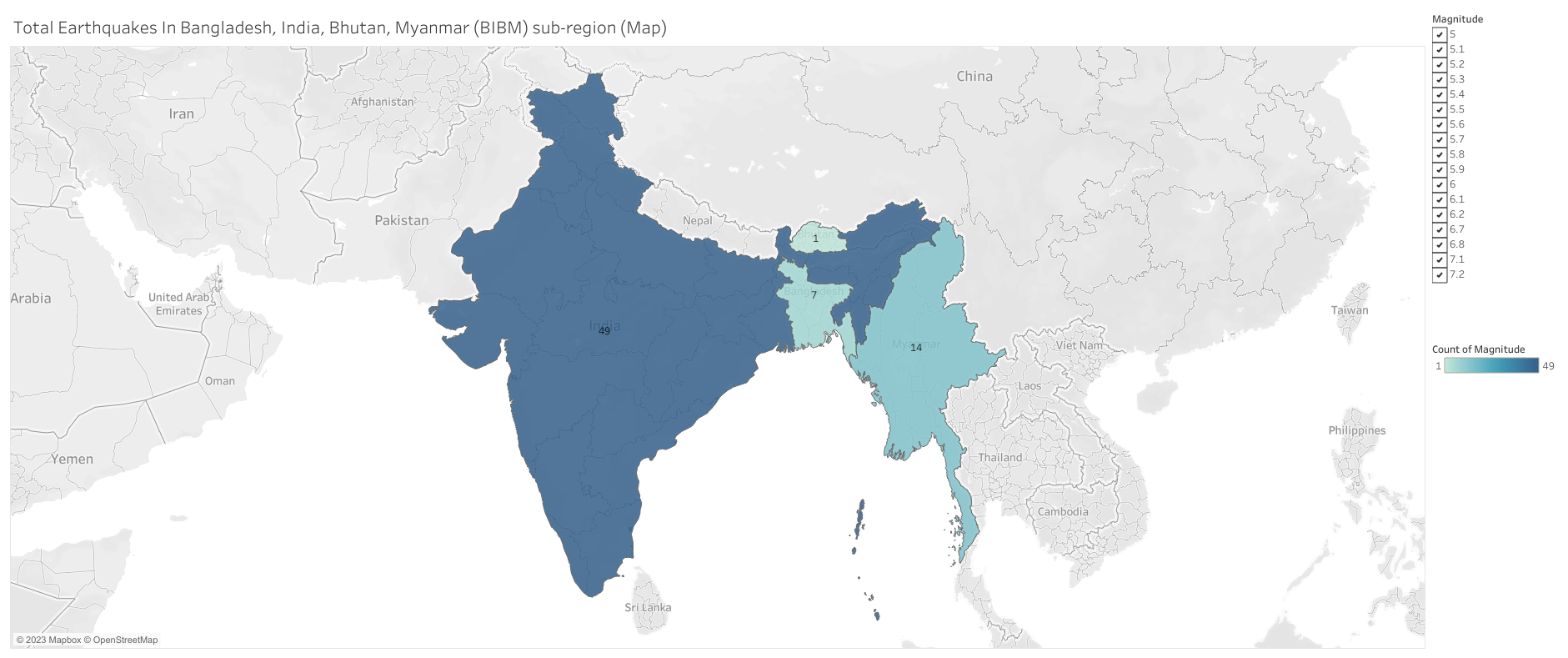 8. Total Earthquake in Bangladesh, India, Bhutan & Myanmar (BIBM) sub-region (Map).png