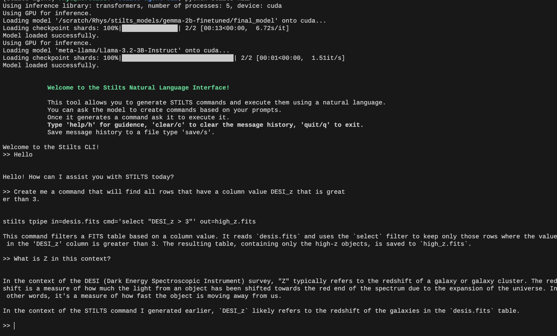 STILTS-NLI Example STILTS-NLI Example