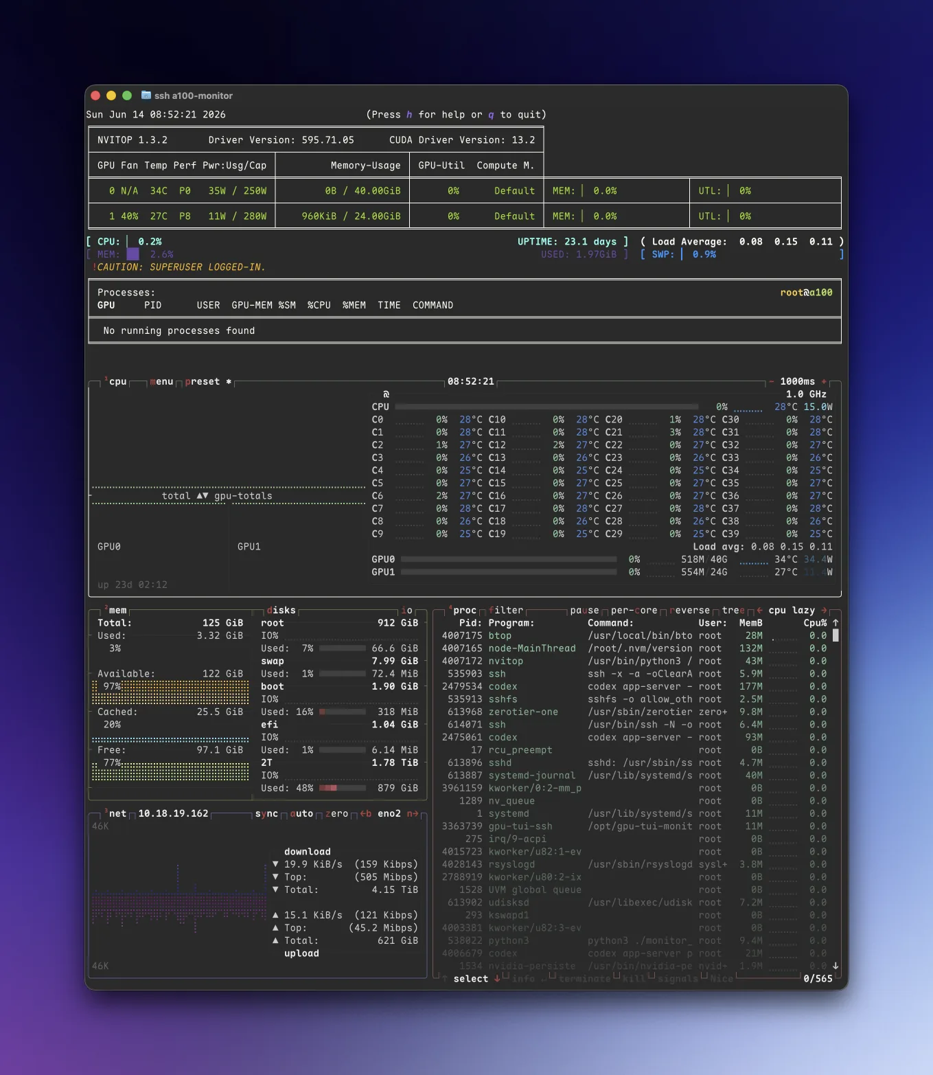 GPU SSH Monitor：把 GPU 看板放进 SSH 终端