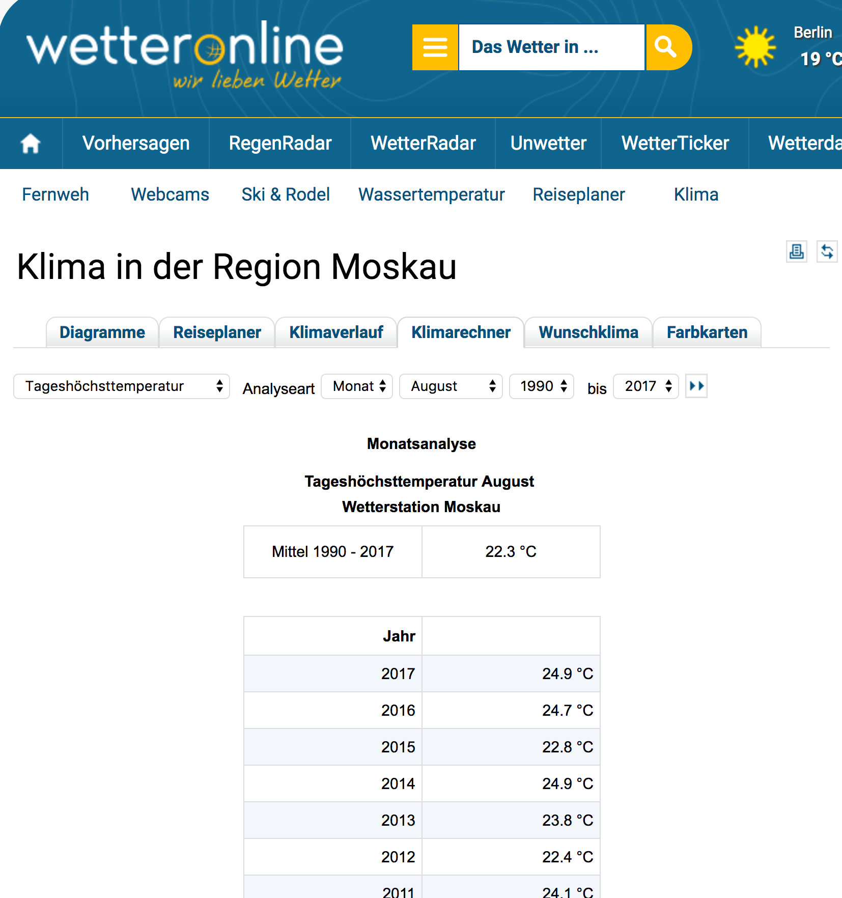temperature comparison