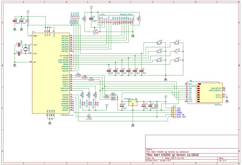 Atari SIO2SD Igi Version schema