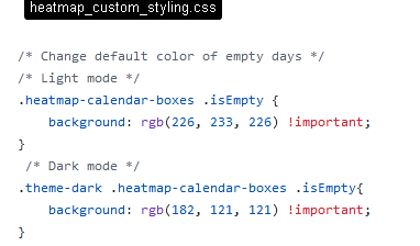 heatmap calendar custom colors example