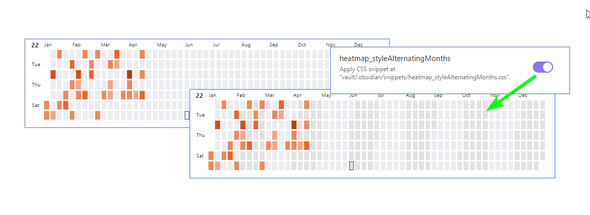 heatmap calendar custom colors example