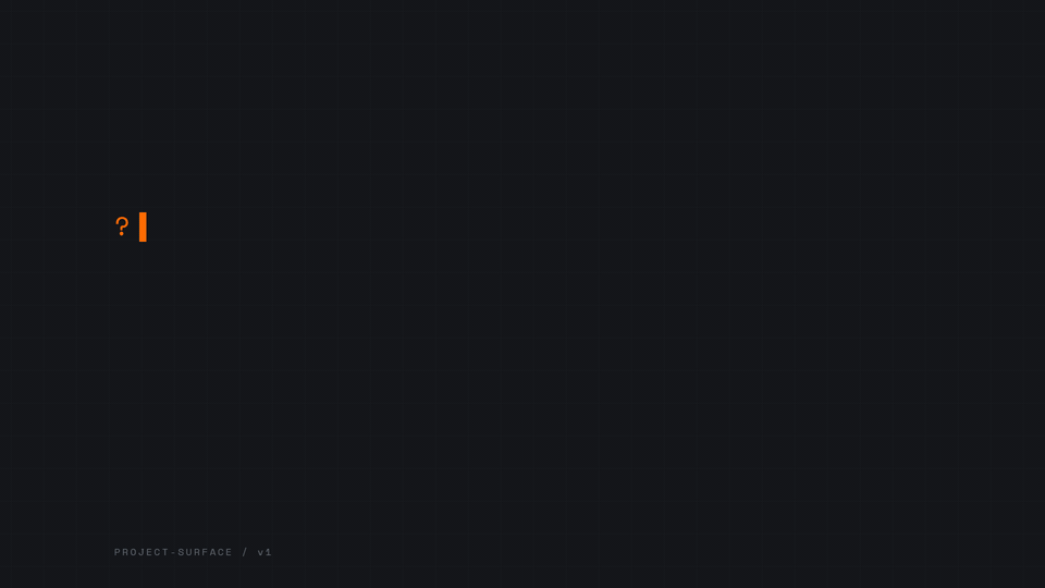project-surface in 26 seconds: a guess, init, one claim inspected, verified, then stale