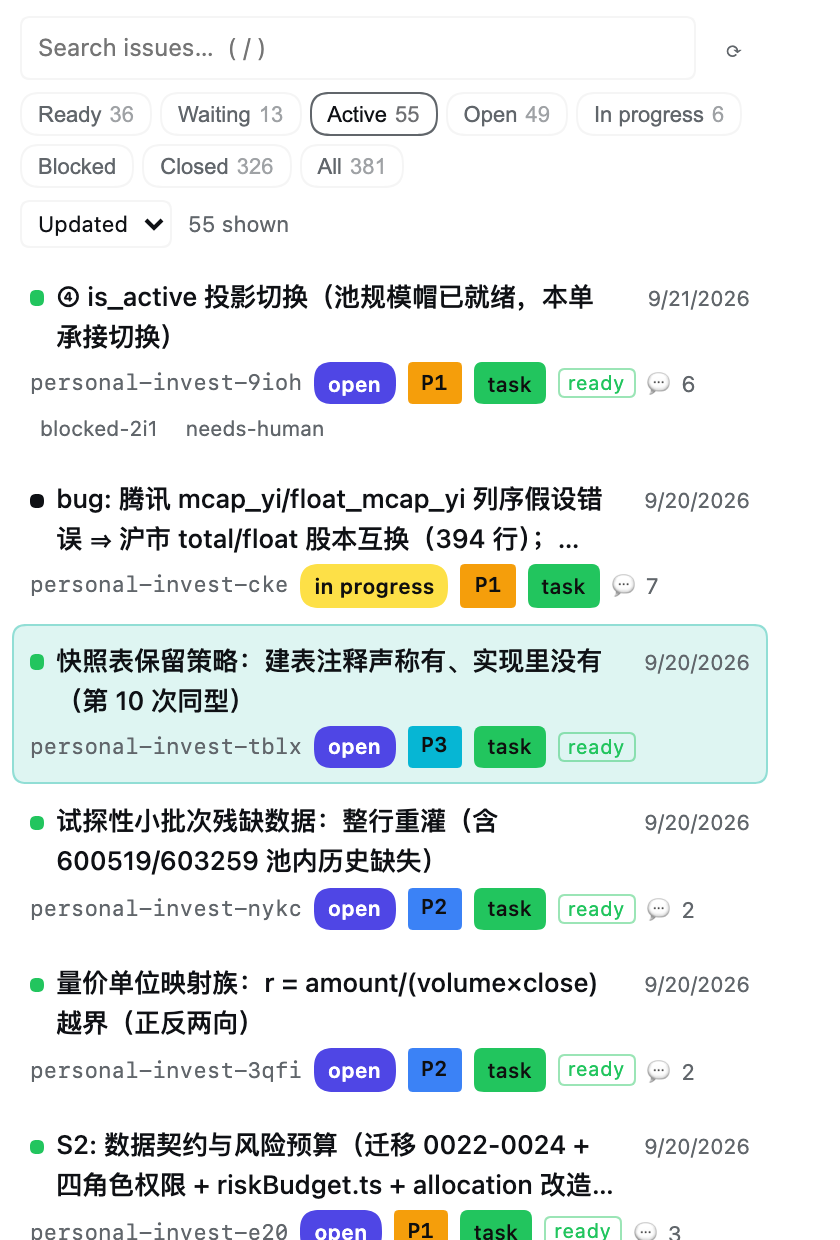 Beads panel in the right sidebar