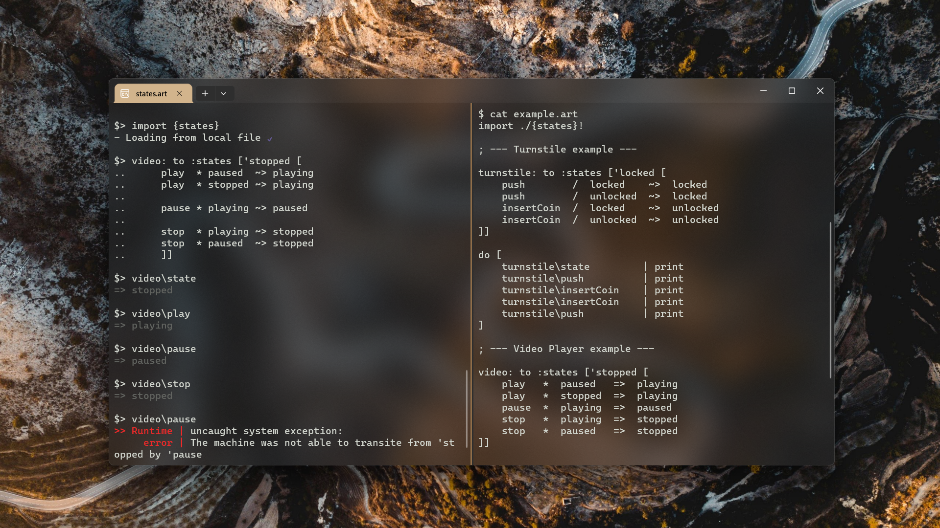 Running states.art screenshot