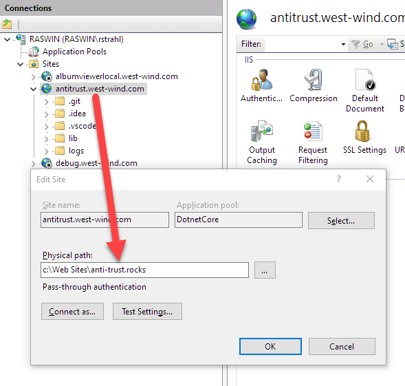Setting up Live Reload Server for IIS