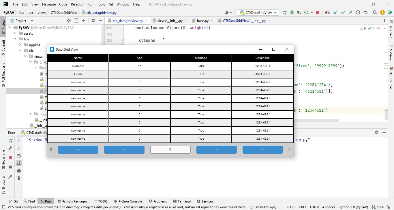 Github Rickwalkerone Ctkdatagridview Datagridview Python Library For Custom Tkinter