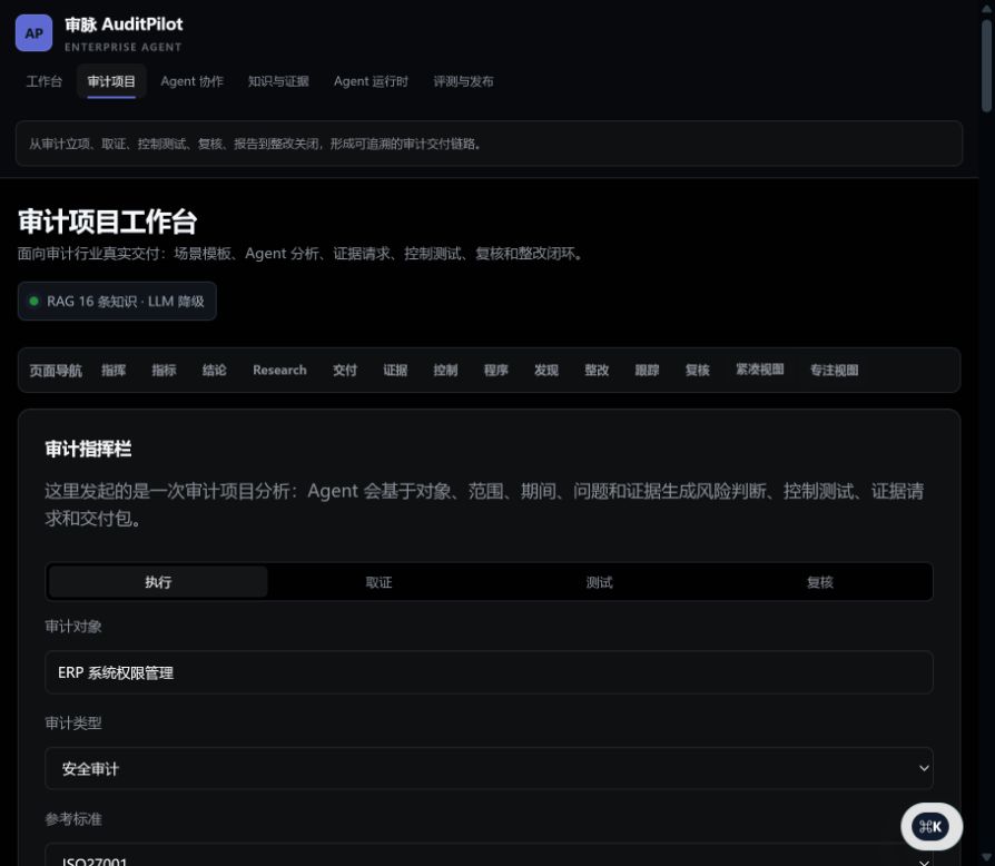 审计项目工作台