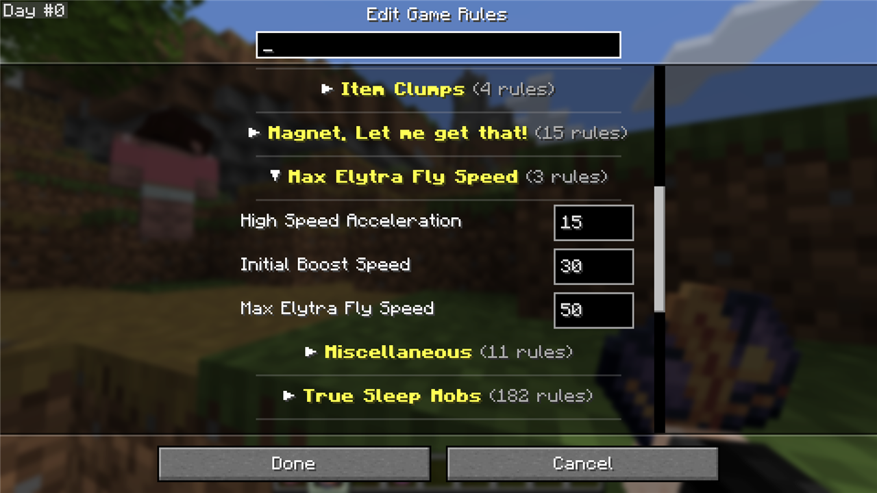 Collapsible Game Rules In-Game