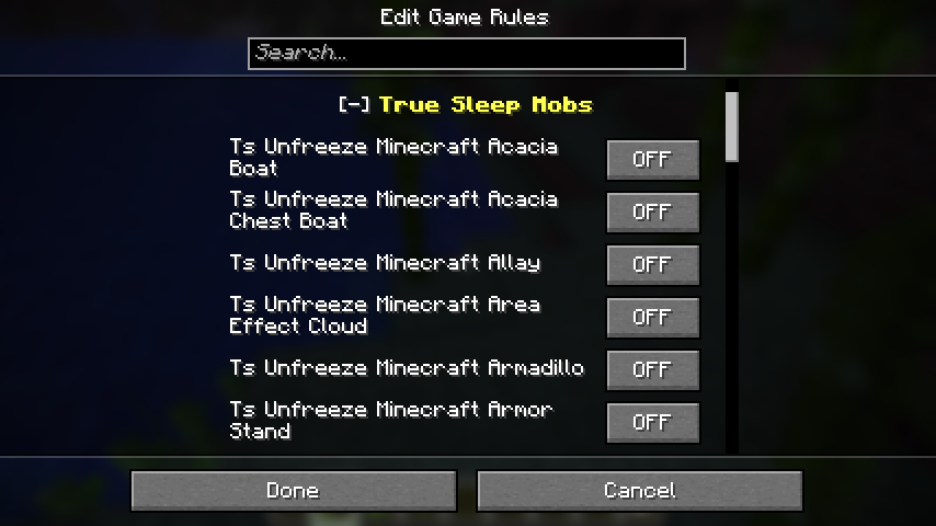 Mob Unfreeze Category