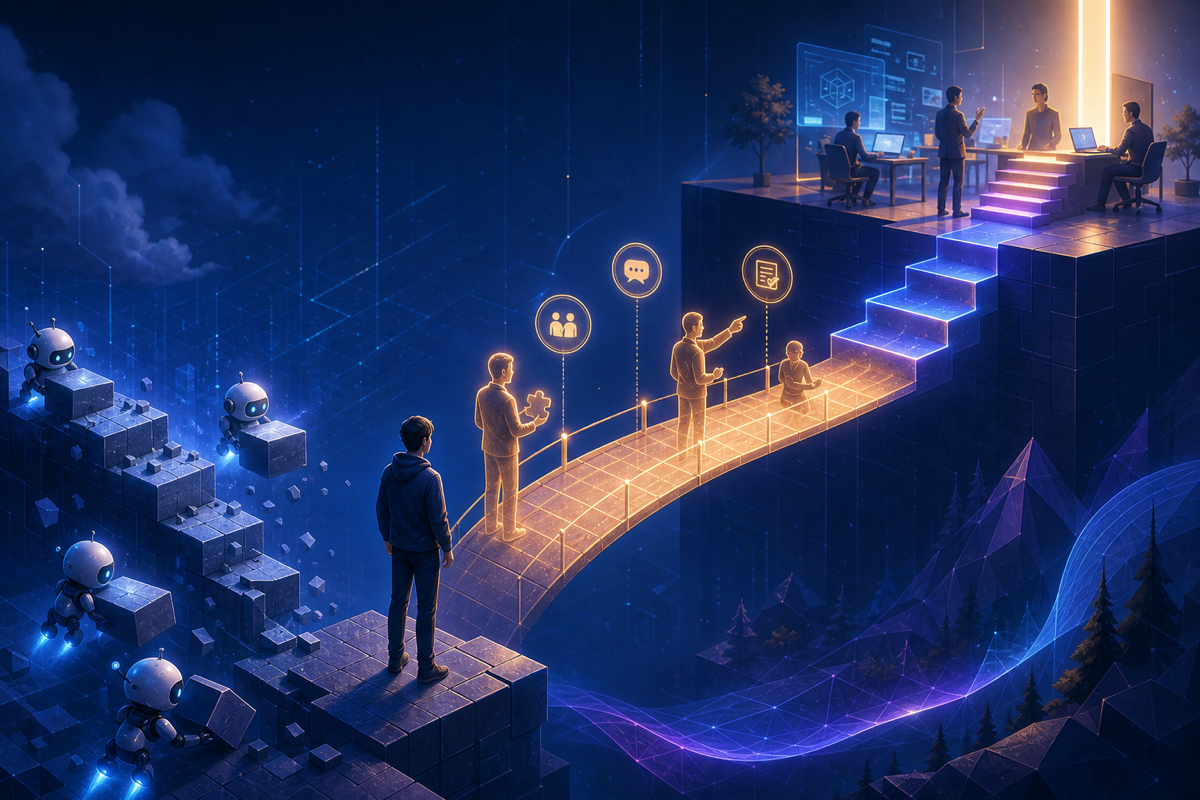 AI 自动化造成的软件工程人才阶梯断层 https://raw.githubusercontent.com/RifeWang/images/refs/heads/master/ai/ai-talent-ladder-gap.png