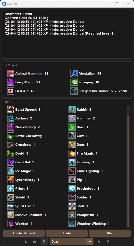 Screenshot of PGMon