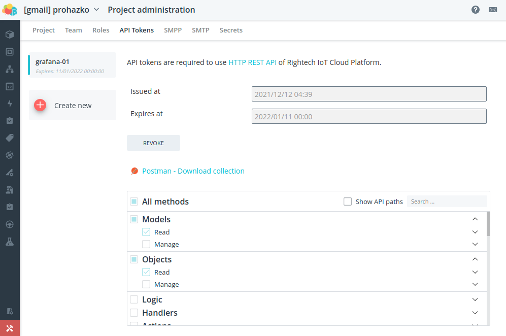 Rightech IoT Access Scopes