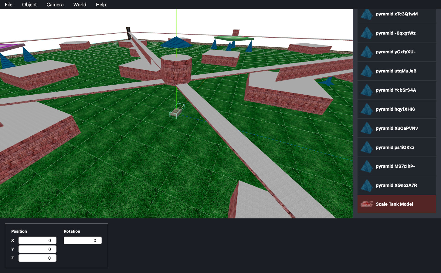 A screenshot of the editor