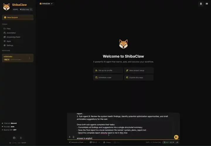 ShibaClaw Desktop Demo