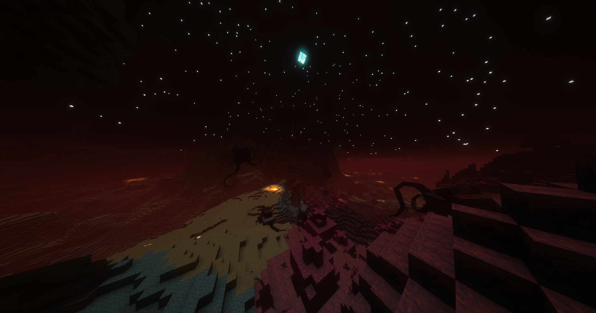 Cinder: ash haze and lava glow under Eden
