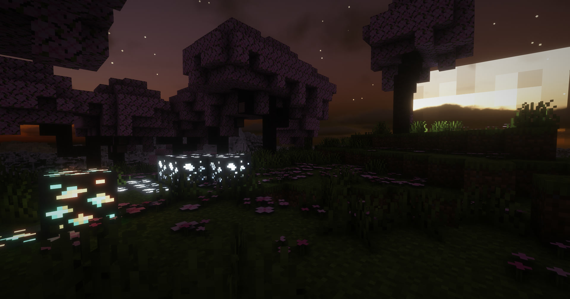 Earth at dusk: glowing ores