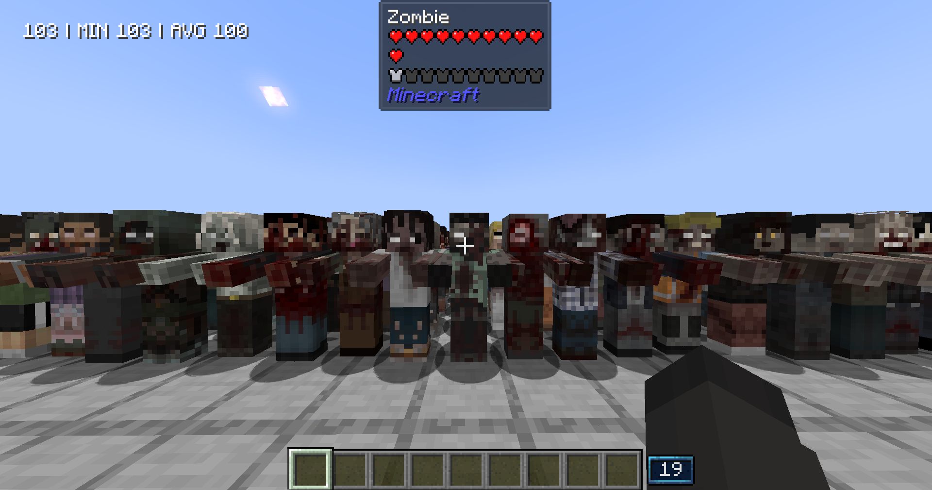 After, aiming at a zombie