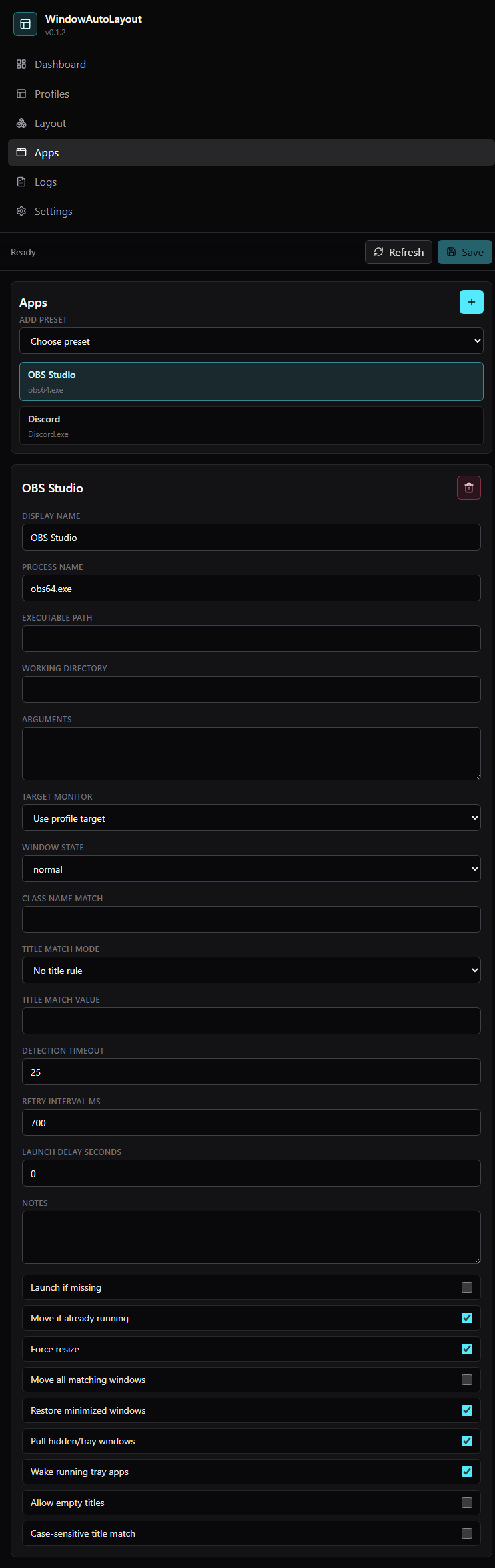 WindowAutoLayout Apps page