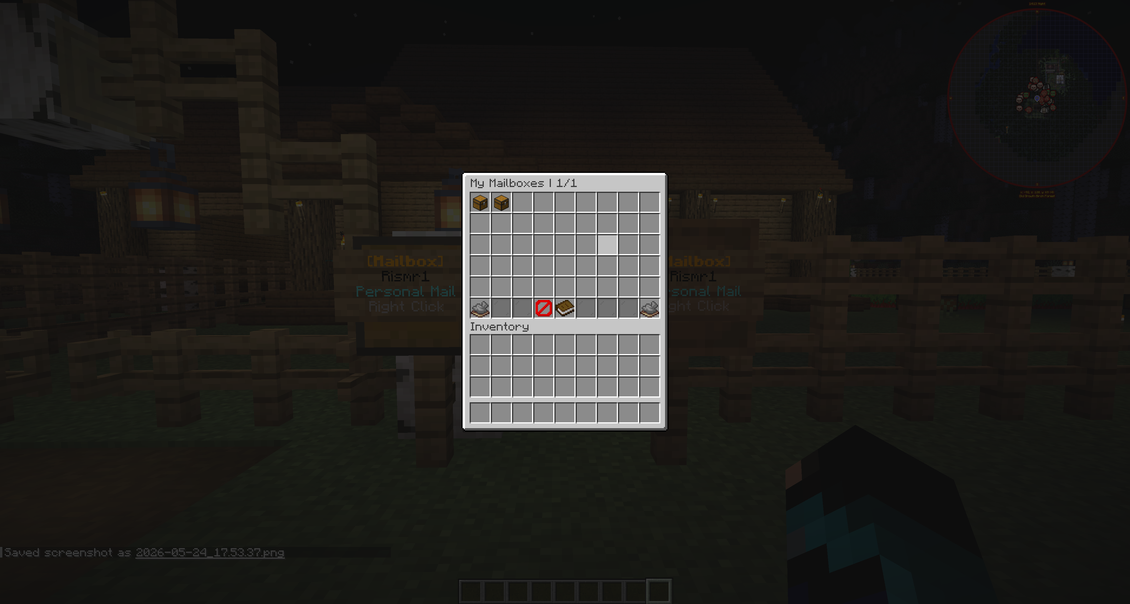 MailboxGUI player manage personal mailboxes GUI